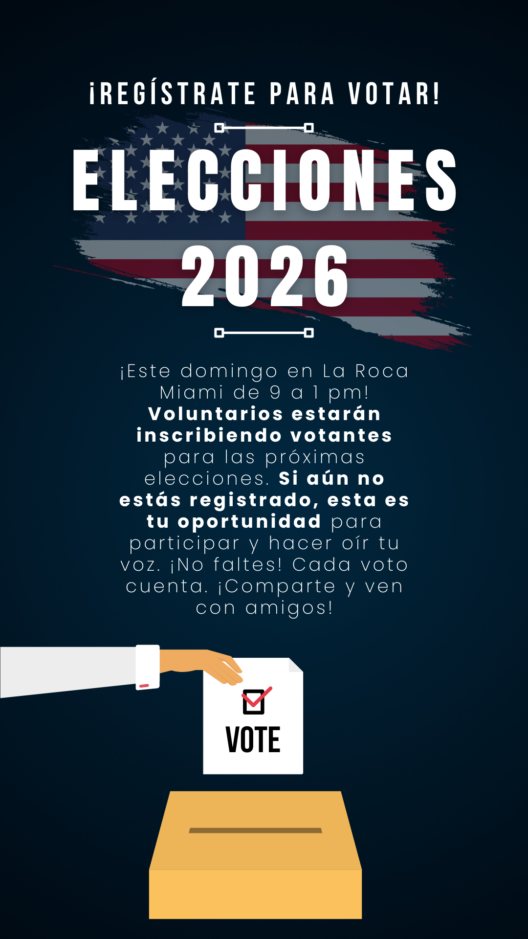 Registrate para votar